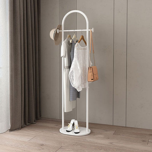 Moderne Style Coat Rack Metallic Free Standing Hooks Design Deck Rack mit Regalen
