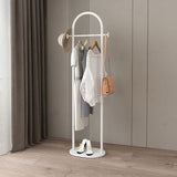 Moderne Style Coat Rack Metallic Free Standing Hooks Design Deck Rack mit Regalen