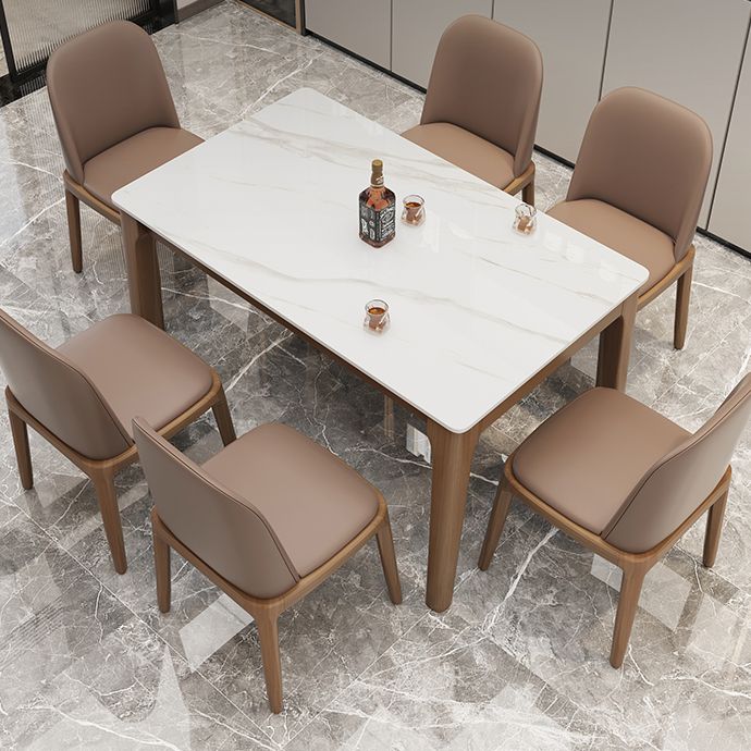 Rectangle Dining Site Table Midcentury Style Stone Dinner Room Kitchen Table Clearhalo ' dining_table' 'Dining Tables & Seating' 'Dining Tables' 'furn' 'furn_dining_table' 'Furniture' 'furniture_dining_table' 'Kitchen & Dining Furniture' 'kitchen&dining_furn' 'kitchen' 'kitchen_dining_table' 1200x1200_7b2a72fb-76af-41c2-8035-1f1cb56160d9
