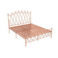 Glam Metal Arched Standard Bed with Open-Frame Headboard, Mattress Not Included