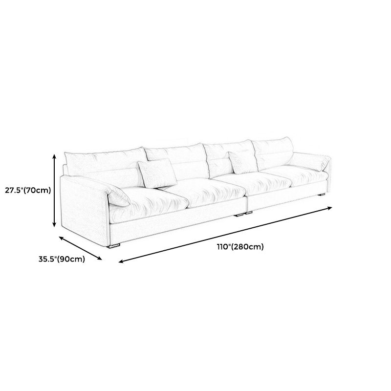 Beach Biscuit Back Standard Sofa 27.6"High Pillow Top Arm Sofa, Beige Clearhalo 'furn' 'furn_sofas' 'Furniture' 'furniture_sofas' 'kitchen' 'kitchen_sofas' 'Living Room Furniture' 'Sofa' 'sofas' 1200x1200_7b2c0a21-32a6-45fd-85f2-43522a648f13