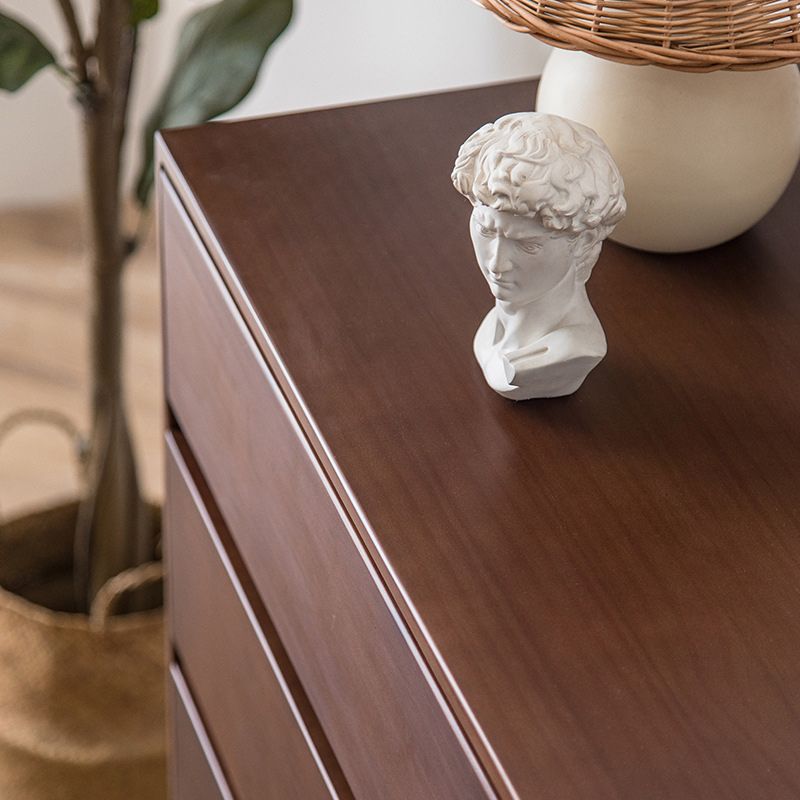 Mid-Century Modern Chest with 5 Drawers in Pine Wood Accent Chest Clearhalo 'Cabinets & Chests' 'cabinets_chests' 'furn' 'furn_cabinets_chests' 'Furniture' 'Living Room Furniture' 1200x1200_7b2d028c-9f31-4717-a57d-5d356dfcdaa9