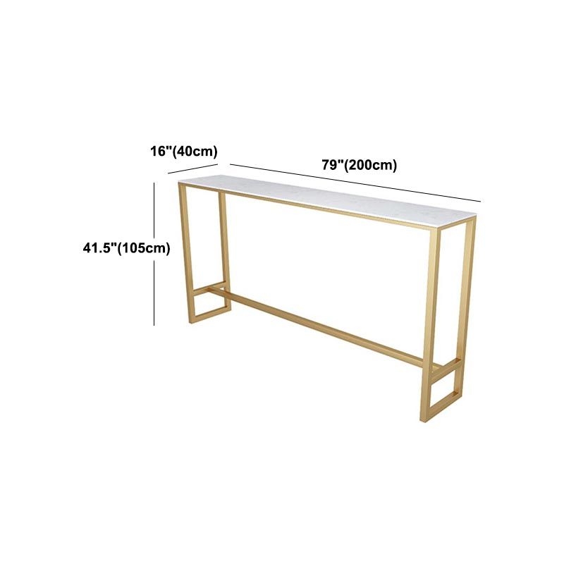 Rectangle Living Room Pub Height Dining Table Contemporary Marble Bistro Table Clearhalo 'Bar Furniture' 'Bar Tables' 'bar_tables' 'furn' 'furn_bar_tables' 'Furniture' 'Kitchen & Dining Furniture' 1200x1200_7b2d3b39-f7aa-4f06-b8d2-0384f6dce680