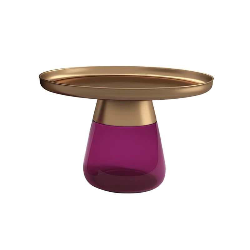 Mid-Century Modern Pedestal Glass Round Storage Single Coffee Table Clearhalo 'Coffee & Accent Tables' 'Coffee Tables' 'coffee_tables' 'furn' 'furn_coffee_tables' 'Furniture' 'Living Room Furniture' 1200x1200_7b2d693c-7d8a-4a59-94f6-12f200dde305