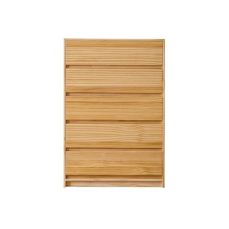 Mid-Century Modern Chest with 5 Drawers in Pine Wood Accent Chest Clearhalo 'Cabinets & Chests' 'cabinets_chests' 'furn' 'furn_cabinets_chests' 'Furniture' 'Living Room Furniture' 1200x1200_7b2d95ca-669d-4308-ad16-5d4f27743e73