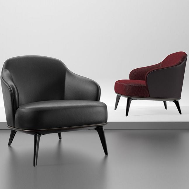 Mid-century Modern Accent Chair Solid Color Fixed Back Armchair Clearhalo 'Accent Chairs' 'accent_chairs' 'Chairs & Seating' 'furn' 'furn_accent_chairs' 'Furniture' 'Living Room Furniture' 1200x1200_7b2def16-9cc5-4fb3-94bf-14912a653193