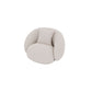 White Wool Curved Sofa Modern Armless Sofa with Tight Back for Living Room