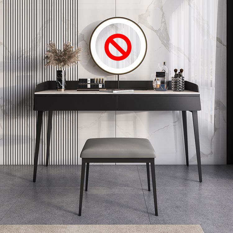 2-Drawer Make-up Vanity Contemporary Makeup Vanity Desk Table Clearhalo 'Bedroom Furniture' 'furn' 'furn_makeup_vanities' 'Furniture' 'Makeup Vanities' 'makeup_vanities' 1200x1200_7b2f81ff-5e4b-4d5a-b1f7-9018baad9afd