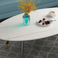Elliptical Stone Top Cocktail Table 4 Legs 1 Single Coffee Table Clearhalo 'Coffee & Accent Tables' 'Coffee Tables' 'coffee_tables' 'furn' 'furn_coffee_tables' 'Furniture' 'Living Room Furniture' 1200x1200_7b2f897f-845a-4db1-96c4-22c8dfcda2ce
