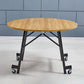 Mid-Century MDF Kitchen Dining Table Round Shape Standard Dining Table with Double Pedestal Base Clearhalo ' dining_table' 'Dining Tables & Seating' 'Dining Tables' 'furn' 'furn_dining_table' 'Furniture' 'furniture_dining_table' 'Kitchen & Dining Furniture' 'kitchen&dining_furn' 'kitchen' 'kitchen_dining_table' 1200x1200_7b3048c4-ff1b-4cf5-b03a-e95f4fc659a7