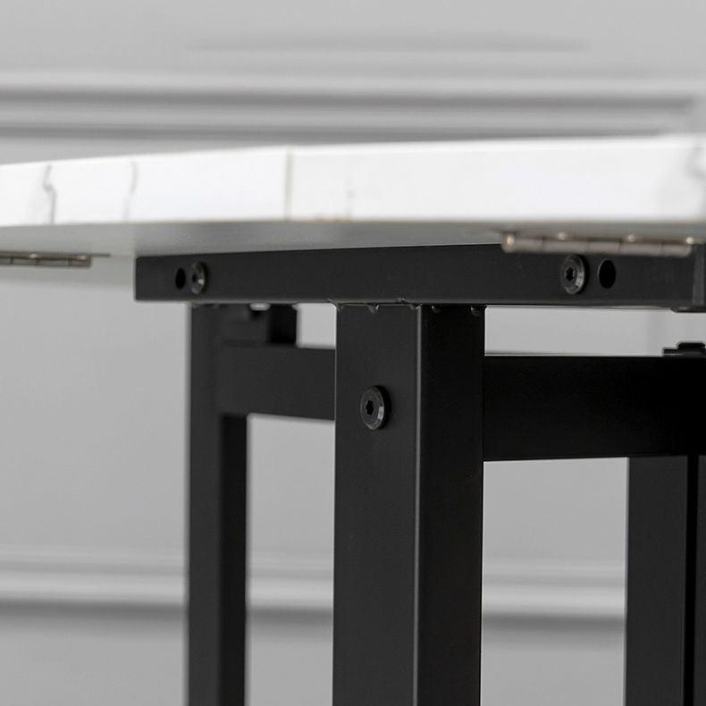 Modern 1/4/9/11/13 Pieces Foldable Dinette Set White Engineered Wood Dining Table Set Clearhalo 'Dining Room Sets' 'Dining Tables & Seating' 'dining_room_set' 'furn' 'furn_dining_room_set' 'Furniture' 'furniture_dining_room_set' 'Kitchen & Dining Furniture' 1200x1200_7b305470-95e1-47e6-93c4-fc5c60e749ea