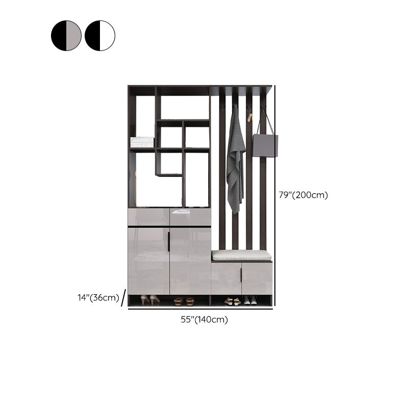 Modern Wooden 13.77" Wide Accent Cabinet with Drawers and Shelves Clearhalo 'Cabinets & Chests' 'cabinets_chests' 'furn' 'furn_cabinets_chests' 'Furniture' 'Living Room Furniture' 1200x1200_7b31baac-3e83-4fa7-815f-9d0bc7e77ba7