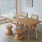 Rectangle Pine Solid Wooden Top Table Modern Dining Table with Acrylic Trestle Base Clearhalo ' dining_table' 'Dining Tables & Seating' 'Dining Tables' 'furn' 'furn_dining_table' 'Furniture' 'furniture_dining_table' 'Kitchen & Dining Furniture' 'kitchen&dining_furn' 'kitchen' 'kitchen_dining_table' 1200x1200_7b332ca0-b177-4966-affa-49383a2456fc