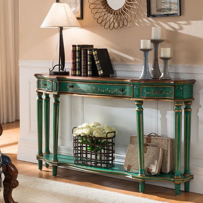 Victoria Wooden Console Table Free Form Console Sofa Table for Hall Clearhalo 'Console Tables' 'console_tables' 'Entry & Mudroom Furniture' 'furn' 'furn_console_tables' 'Furniture' 1200x1200_7b336844-75bb-469d-8f02-0d5bc29a56e8