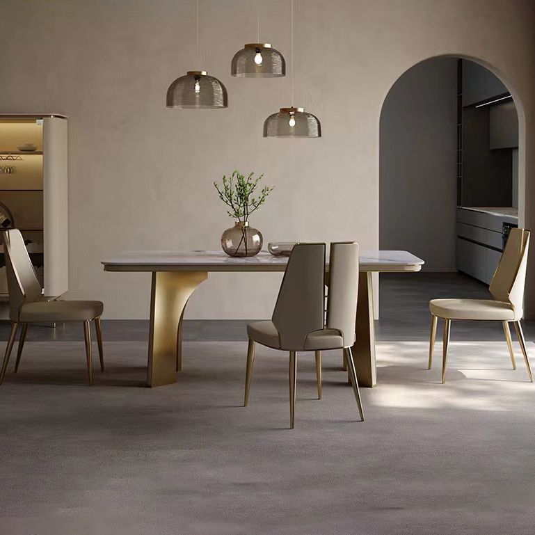 Glam Style Side Chair Metal Open Back Dining Room Chair for Indoor Clearhalo 'Dining Chairs' 'Dining Tables & Seating' 'dining_chair' 'furn' 'furn_dining_chair' 'Furniture' 'Kitchen & Dining Furniture' 1200x1200_7b3463ab-3b6f-4541-8c07-ba9ffc3d25a8