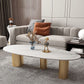 Oval Stone Top Coffee Table Set with 3 Steel Legs for Living Room Clearhalo 'Coffee & Accent Tables' 'Coffee Tables' 'coffee_tables' 'furn' 'furn_coffee_tables' 'Furniture' 'Living Room Furniture' 1200x1200_7b361379-18cb-459e-a0f3-04c578195f11