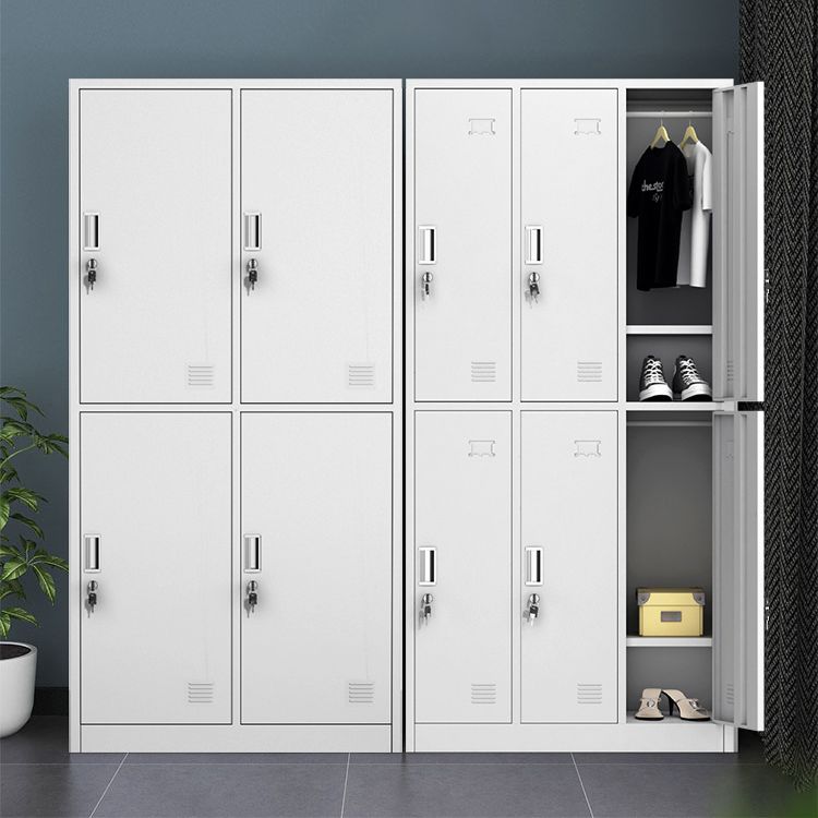 Metal Wardrobe Cabinet Contemporary Hinged Wardrobe Closet for Home Clearhalo 'Armoires & Wardrobes' 'armoires_wardrobes' 'Bedroom Furniture' 'furn' 'furn_armoires_wardrobes' 'Furniture' 1200x1200_7b36a504-00c5-41b4-a2a0-76c4a132cb98