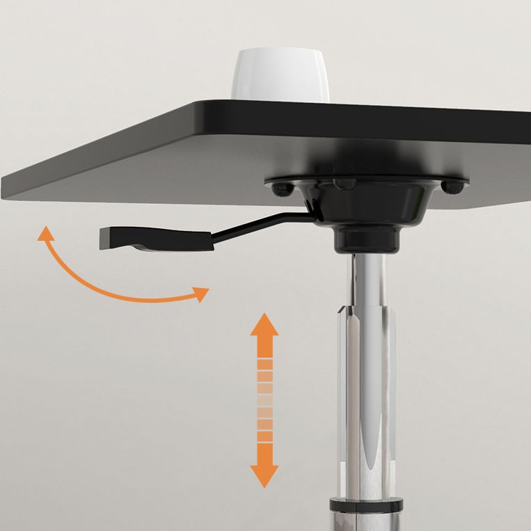 Scrivania moderna in piedi da scrivania regolabile da ufficio con ruote di caster