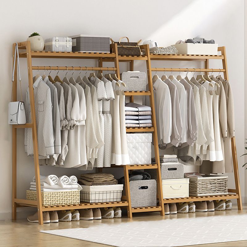 Modern Coat Rack Wooden Storage Shelf Coat Hanger Entryway Kit Clearhalo 'Entry & Mudroom Furniture' 'furn' 'furn_hall_tree_coat_racks' 'Furniture' 'Hall Trees & Coat Racks' 'hall_tree_coat_racks' 1200x1200_7b3776b0-1f69-4959-8948-cbfbabd726ce