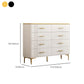 Glam Stone Coffre de rangement pour chambre à coucher, 30 cm de large, blanc avec tiroirs