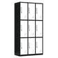 Matte Finish Cabinet with Metal Door Modern Hinged Door Wardrobe