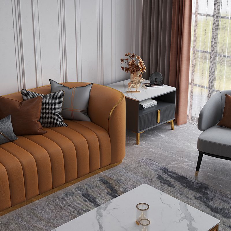 Modernistische rechthoekige eindtafel houten bank accenttafel