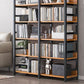 Industrial Vertical Etagere Bookshelf Steel Frame Manufactured Wood Shelf Bookshelf Clearhalo 'Bookcases' 'furn' 'furn_bookcases' 'Furniture' 'furniture_bookcases' 'kitchen' 'kitchen_bookcases' 'Living Room Furniture' 'Office Furniture' 1200x1200_7b3b4340-0ba6-477f-b5bb-89922ac4897a