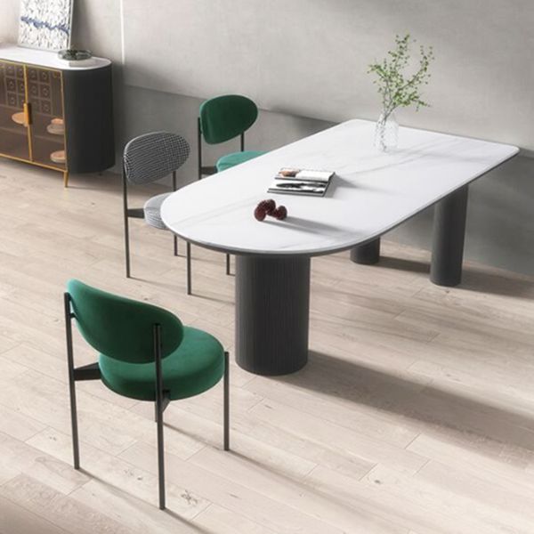 Free Form White Top Dining Table Minimalist Sintered Stone Table with 3 Legs Clearhalo ' dining_table' 'Dining Tables & Seating' 'Dining Tables' 'furn' 'furn_dining_table' 'Furniture' 'furniture_dining_table' 'Kitchen & Dining Furniture' 'kitchen&dining_furn' 'kitchen' 'kitchen_dining_table' 1200x1200_7b3c0e39-bfd6-4dcc-aba7-387df6020f78