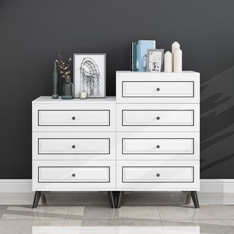 Cómoda de almacenamiento de dormitorio contemporánea Cómoda vertical de madera con cajones