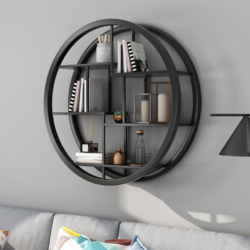 Industrial Wall Mounted Bookshelf Iron Closed Back Bookshelf for Home Clearhalo 'Bookcases' 'furn' 'furn_bookcases' 'Furniture' 'furniture_bookcases' 'kitchen' 'kitchen_bookcases' 'Living Room Furniture' 'Office Furniture' 1200x1200_7b3f2258-b00e-4260-9b31-7820722969b3