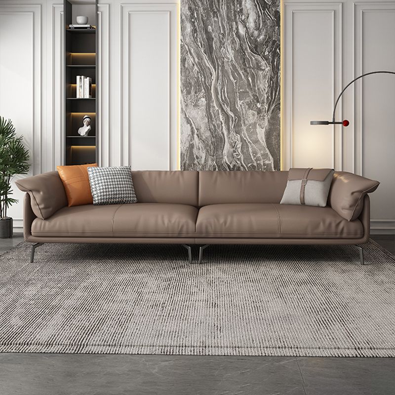 Modern 32.6" H Leather Pillow Top Arm Sofa Bed For Living Room Clearhalo 'furn' 'furn_sofas' 'Furniture' 'Living Room Furniture' 'Sofa' 'sofas' 1200x1200_7b3fb58a-1487-4132-b064-021c8eeec0a7