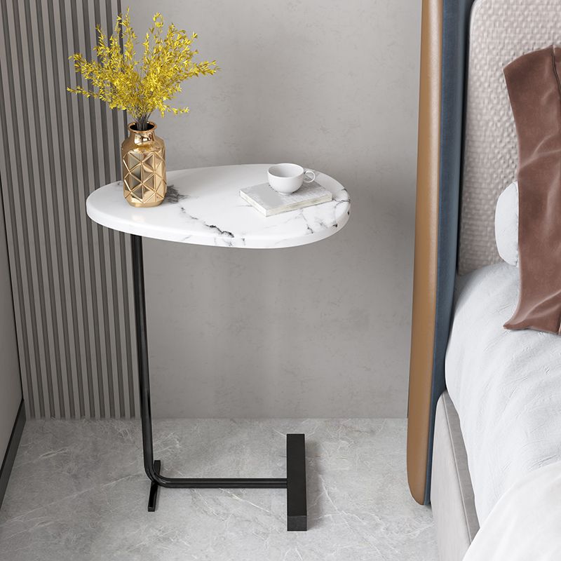 Mesa de madera de madera de 23.6 pulgadas de altura moderna de la esquina C para sala de estar