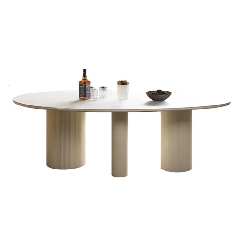 Modern Stone Top Dinette Table Oval Home Kitchen Dinner Tripod Dining Table Clearhalo 'Dining Tables & Seating' 'Dining Tables' 'dining_table' 'furn' 'furn_dining_table' 'Furniture' 'furniture_dining_table' 'Kitchen & Dining Furniture' 'kitchen' 'kitchen_dining_table' 1200x1200_7b4069e8-941a-4230-bcfc-8b52d0ab1bea
