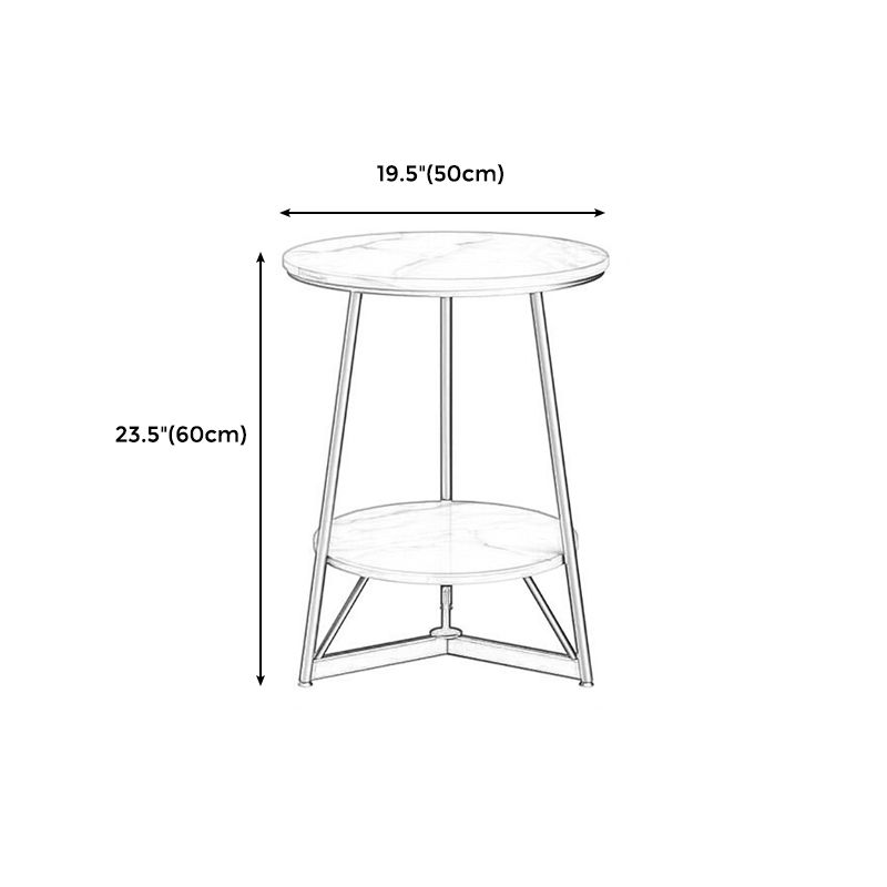 Tavolino arrotondato grigio/bianco tavola arrotondata grigia/bianca in legno di lastra di roccia moderna