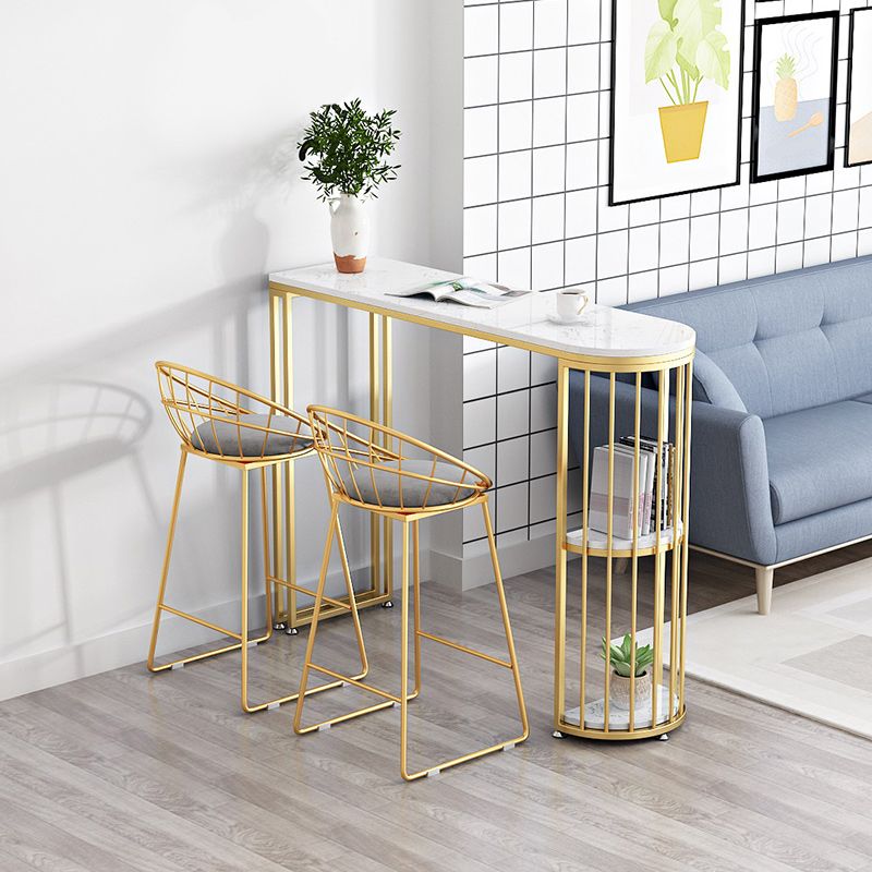 Stone Bar eettafel Glam Bar Tafel met dubbele voetstuk voor keuken woonkamer