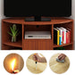 Modern Style TV Stand Wood Open Storage TV Console for Corner