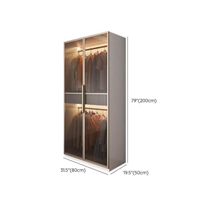 White Colour Wardrobe Armoire Contemporary Style Wooden Wardrobe Closet for Bedroom Clearhalo 'Armoires & Wardrobes' 'armoires_wardrobes' 'Bedroom Furniture' 'furn' 'furn_armoires_wardrobes' 'Furniture' 1200x1200_7b425446-f89f-4ba8-8119-b5dab6466439