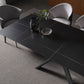 Modern Style Black Sintered Stone Dining Table Set Rectangle 1/4/5 Pieces Dining Set Clearhalo 'Dining Room Sets' 'Dining Tables & Seating' 'dining_room_set' 'furn' 'furn_dining_room_set' 'Furniture' 'Kitchen & Dining Furniture' 1200x1200_7b445f05-0e0c-4910-b78e-05788612266c
