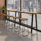 Tavolo da pranzo da bar moderno per interni Tavolo sgabello da bar in metallo e legno