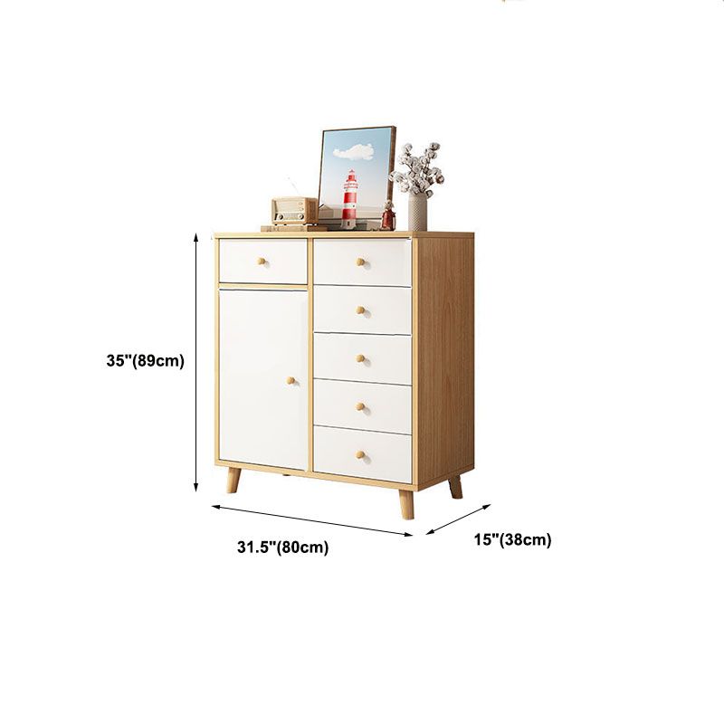 15" D Wooden Dresser Modern Style Storage Chest with Drawers and Doors Clearhalo 'Bedroom Furniture' 'Dressers & Chests' 'dressers_chests' 'furn' 'furn_dressers_chests' 'Furniture' 1200x1200_7b488014-eb57-446d-99b5-7858c98431dc