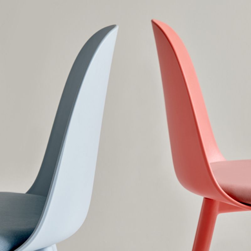 Scandinavian Plastic Armless Dining Chairs Indoor Solid Back Side Chair Clearhalo ' kitchen&dining_furn' 'Dining Chairs' 'Dining Tables & Seating' 'dining_chair' 'furn' 'furn_dining_chair' 'Furniture' 'furniture_dining_chair' 'Kitchen & Dining Furniture' 'kitchen' 1200x1200_7b48c005-d79f-4d6b-9350-cf6a5fdd7d20