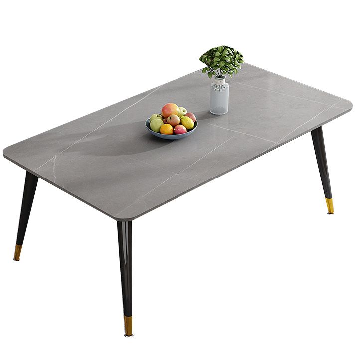 Glam Style Furniture Rectangle Stone Dining Room Table for Kitchen Clearhalo 'Dining Tables & Seating' 'Dining Tables' 'dining_table' 'furn' 'furn_dining_table' 'Furniture' 'Kitchen & Dining Furniture' 1200x1200_7b48d1f9-3512-4f25-926e-00febb5428c7