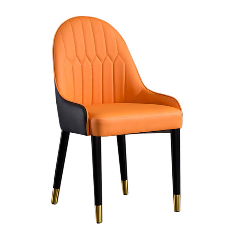 Scandinavian Upholstered Dining Side Chairs Solid Back Dining Side Chair Clearhalo 'Dining Chairs' 'Dining Tables & Seating' 'dining_chair' 'furn' 'furn_dining_chair' 'Furniture' 'Kitchen & Dining Furniture' 1200x1200_7b4960ff-d1ff-4096-aa89-c3553f1f85a4