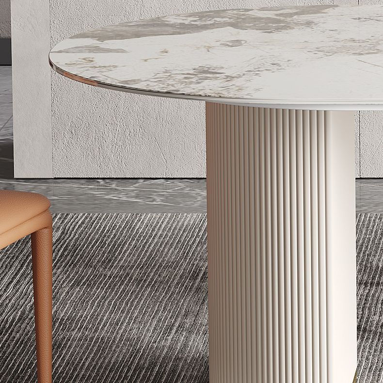 Contemporary 1/4/5/6/7 Pieces Dining Set Oval Sintered Stone Dining Room Set Clearhalo 'Dining Room Sets' 'Dining Tables & Seating' 'dining_room_set' 'furn' 'furn_dining_room_set' 'Furniture' 'furniture_dining_room_set' 'Kitchen & Dining Furniture' 'kitchen&dining_furn' 'kitchen' 1200x1200_7b49f407-ec45-420a-b9a6-a9cc906135f8