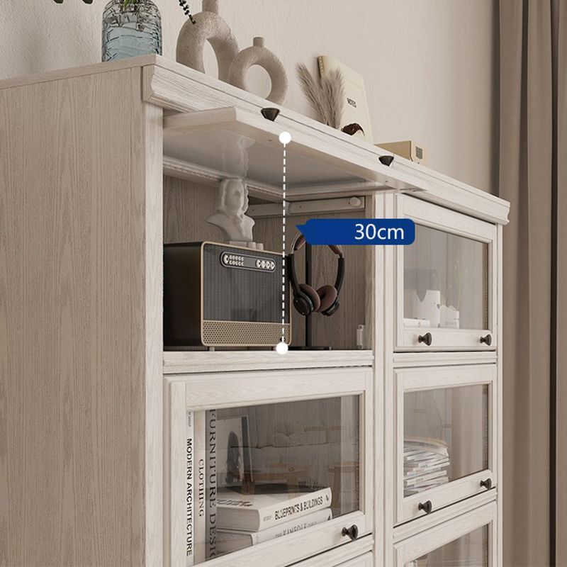 Modern Style Closed Back Bookshelf Standard Solid Wood Bookcase with Cabinets Clearhalo 'Bookcases' 'furn' 'furn_bookcases' 'Furniture' 'Office Furniture' 1200x1200_7b4aa273-6e21-4171-86ae-8b93fbf6ca09