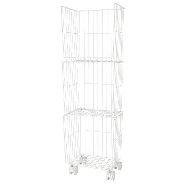 Estantería de estilo moderno estantería de metal de espalda cerrada con ruedas de lanzador para uso en el hogar