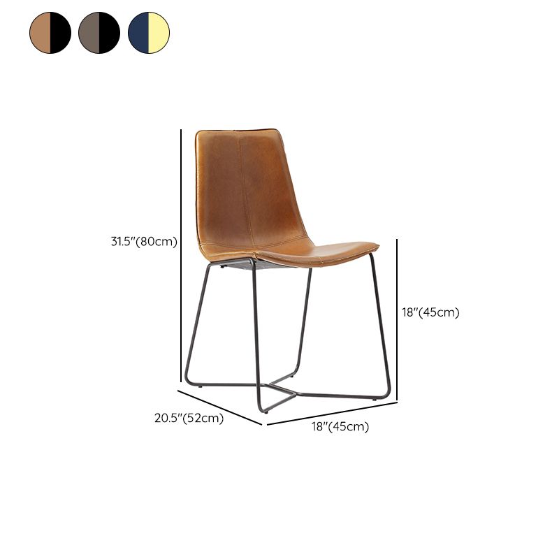 Silla tapizada de metal silla de espalda abierta contemporánea para el comedor