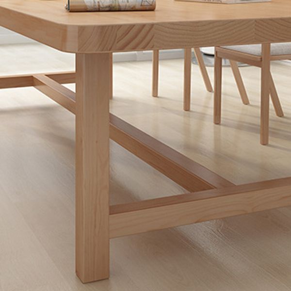 Rectangle Trestle Dining Table Modern Pine Wood Table for Living Room Clearhalo 'Dining Tables & Seating' 'Dining Tables' 'dining_table' 'furn' 'furn_dining_table' 'Furniture' 'Kitchen & Dining Furniture' 1200x1200_7b4b7f74-a803-4f75-9430-c11af0b969b6