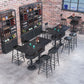 Industrial Black Iron Bar Table Faux Marble Top 41.3"H Bistro Table with Storage Clearhalo 'Bar Furniture' 'Bar Tables' 'bar_tables' 'furn' 'furn_bar_tables' 'Furniture' 'furniture_bar_tables' 'Kitchen & Dining Furniture' 'kitchen&dining_furn' 'kitchen' 1200x1200_7b4befc7-2d58-433f-b230-4ea3f03434f4