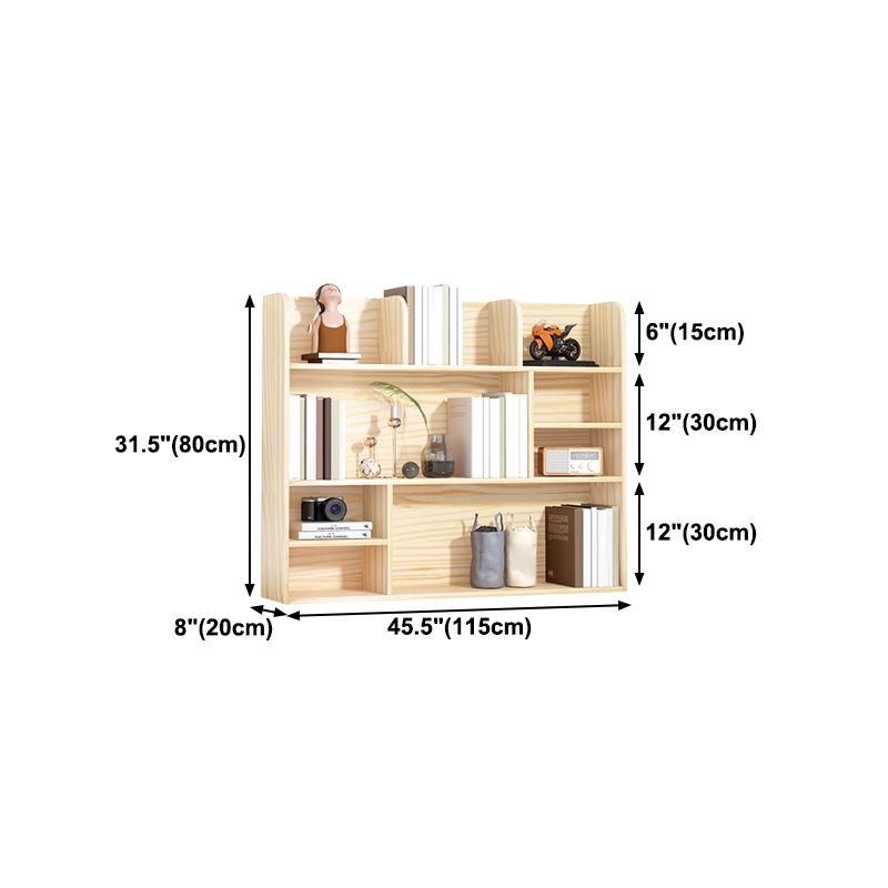 Natural Pine Wood Standard Bookshelf Modern Closed Back Bookshelf Clearhalo 'Bookcases' 'furn' 'furn_bookcases' 'Furniture' 'furniture_bookcases' 'kitchen' 'kitchen_bookcases' 'Living Room Furniture' 'Office Furniture' 1200x1200_7b4ca04b-9a30-4aed-b988-6c016bef0725